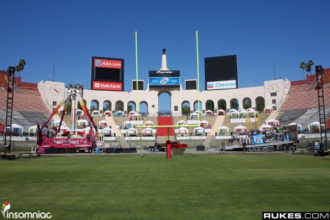 Electric Daisy Carnival 2010 Setup Compilation @ Exposition Park / LA Coliseum - June 18-24, 2010